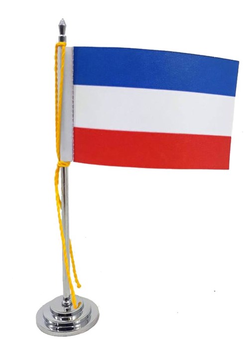 Mini Bandeira de Mesa da Iuguslávia 15 Cm Poliéster