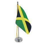 Mini Bandeira de Mesa da Jamaica 15 Cm Poliéster