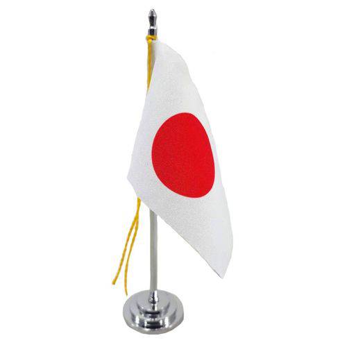 Mini Bandeira de Mesa da Japão 15 Cm Poliéster