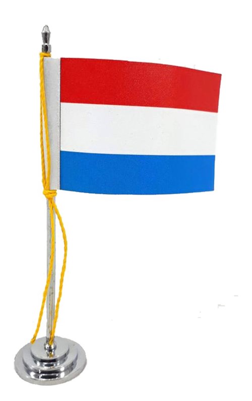 Mini Bandeira de Mesa da Luxemburgo 15 Cm Poliéster