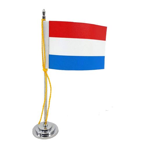 Mini Bandeira de Mesa da Luxemburgo 15 Cm Poliéster