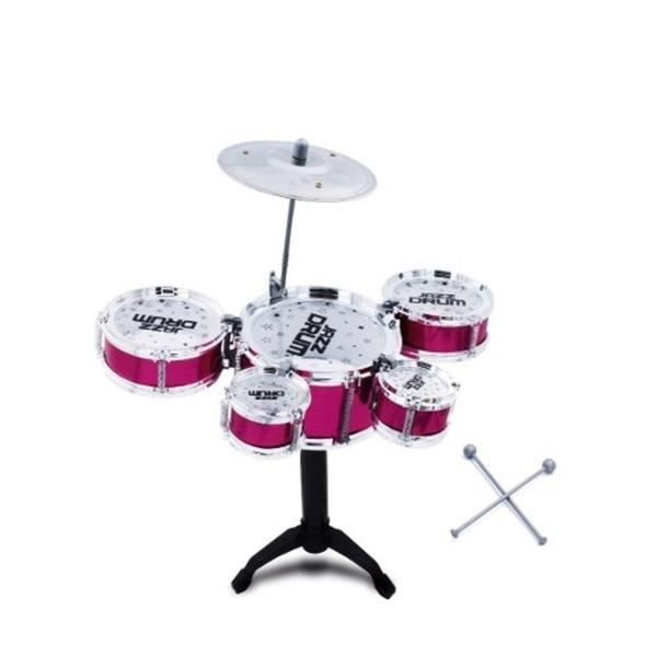 Mini Bateria Musical Infantil , 5 Tambores 1 Prato - Jazz Drum - Pica Pau Brinquedos