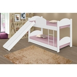 Mini Beliche Infantil MDF Escorregador Montessoriana Branco