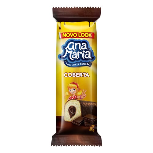 Mini Bolo Coberta com Chocolate Ana Maria 45G