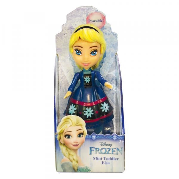 Mini Boneca - 10Cm - Disney - Frozen - Elsa - Vestido Azul com Flor - Sunny