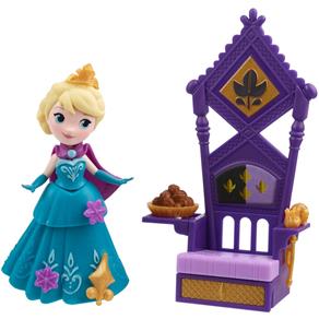 Mini Boneca - Disney Frozen - Little Kingdom - Elsa e Seu Trono - Hasbro