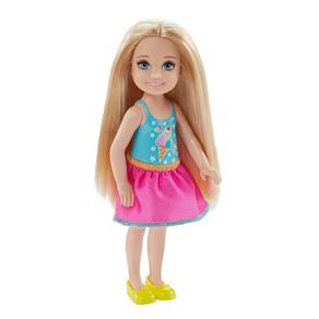 Mini Boneca - Família da Barbie - Chelsea Club - Loira Saia Rosa - Mattel
