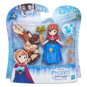 Mini Boneca Hasbro Frozen Ana e Sven B5185 B5187