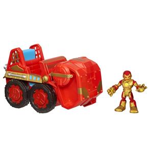 Mini Boneco Iron Man com Veículo - Playskool - Hasbro