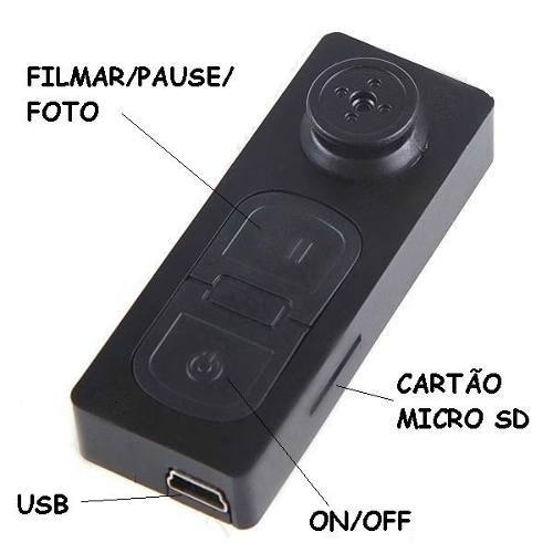 Mini Botão Espião Micro Camera Escondido