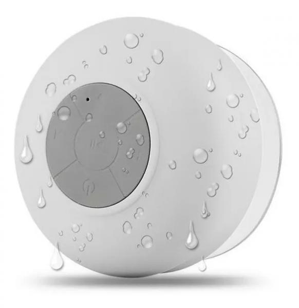 Mini Caixa Caixinha de Som Prova D'água Bluetooth Branca - Pg