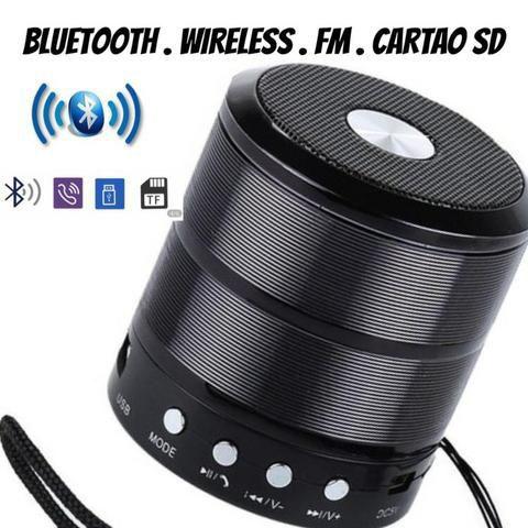 Mini Caixa Caixinha Som Portátil Bluetooth Mp3 Fm Sd Usb Hifi Wireless Pendrive 887 Preto - Dm