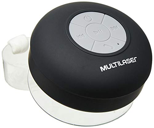 Mini Caixa de Som Bluetooth Shower Speaker 8W Rms Preta Multilaser - SP225