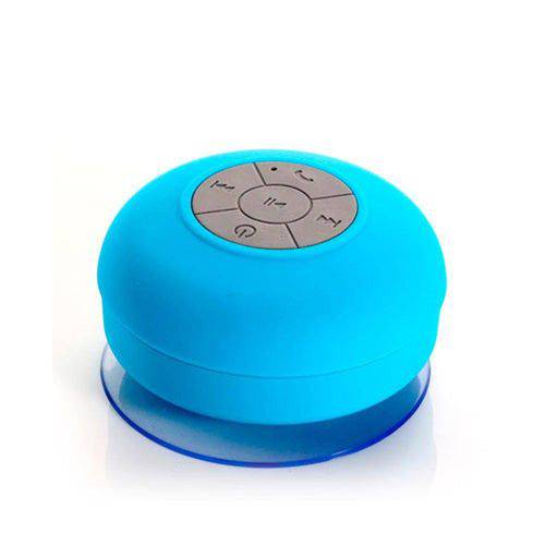 Mini Caixa de Som Portatil com Transmissão Via Bluetooth a Prova D´agua - AZUL