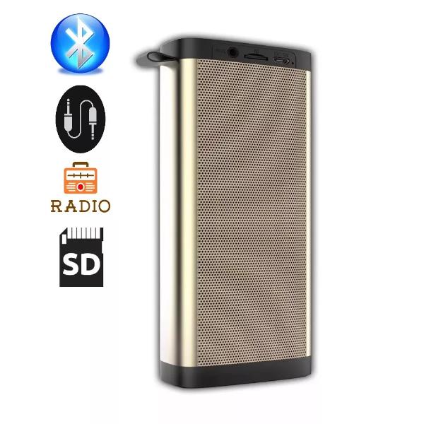 Mini Caixa de Som TEEM Portátil Usb Rádio Fm Bluetooth Auxiliar TM 5001