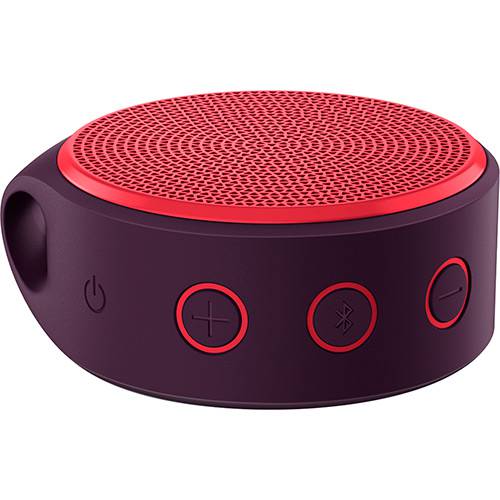 Mini Caixa de Som Wireless X100 Bluetooth Roxo e Vermelho - Logitech
