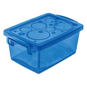 Mini Caixa Organizadora Azul com Trava 650 Ml - AZUL ROYAL