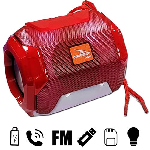 Mini Caixa Som Bluetooth Bazooca Usb/sd/fm/bt 10w Red