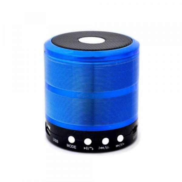 Mini Caixa Som Bluetooth Wireless Mp3 Fm Sd Usb Ws-887 Origi Azul - Odc