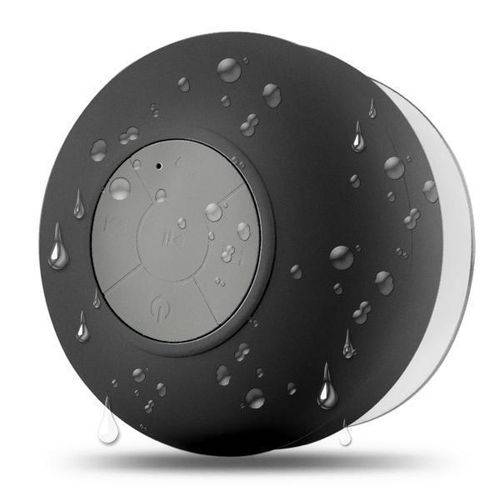 Tudo sobre 'Mini Caixinha de Som Portátil Bluetooth para Chuveiro Prova D'água - Cor Preta'