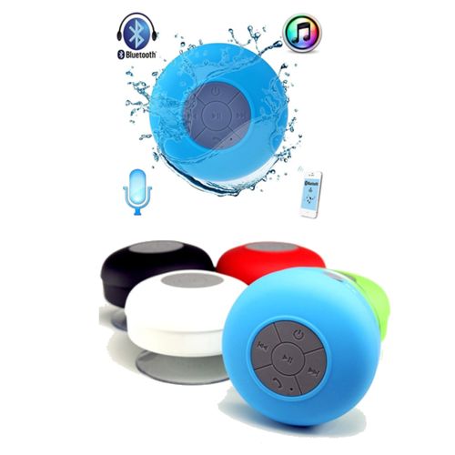 Mini Caixinha de Som Portátil Bluetooth para Chuveiro Prova D'água - Cor Branca