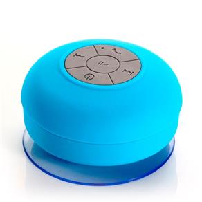 Mini Caixinha de Som Portátil para Chuveiro Bluetooth Prova D`Água Azul