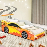 Mini Cama de Carro Laranja Prime com Colchão