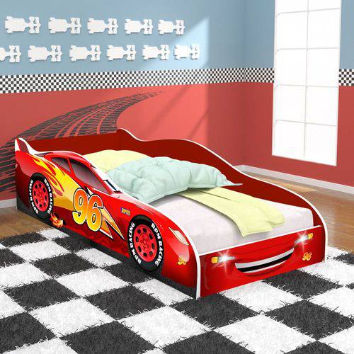 Tudo sobre 'Mini Cama Infantil Carro 96 Infantil Montessoriano com Proteção Lateral - Vermelho / Vermelho - Rpm Móveis'