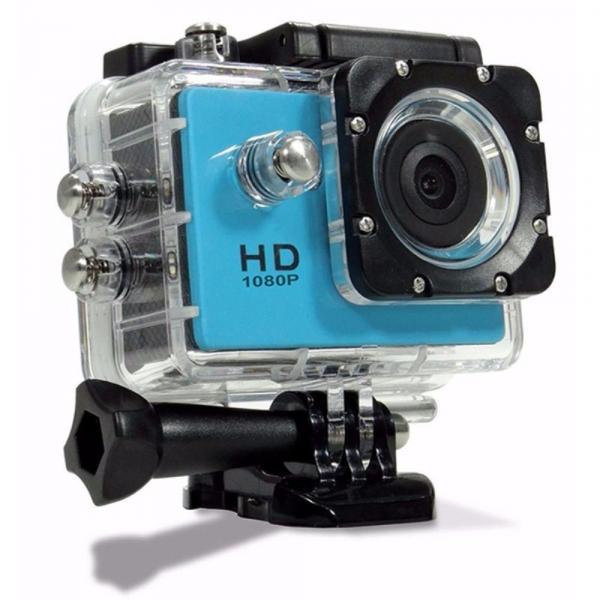 Tudo sobre 'Mini Câmera Filmadora Sports Hd 1080p Aprov Dagua Bike Moto Azul - Odc'