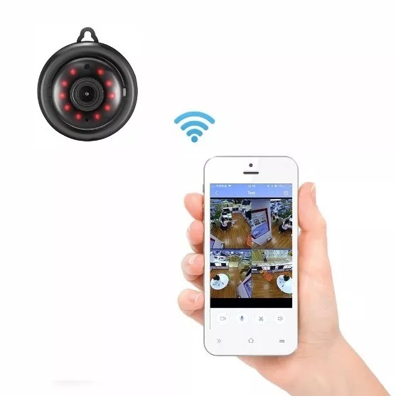 Tudo sobre 'Mini Câmera Wifi Hd Infravermelho Visao Noturna V380 720p'