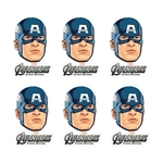 Mini Carinha Capitão América - Avengers (6 unid)