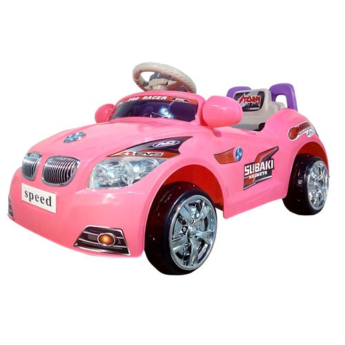 Carro Eletrico Infantil Buzina Sons Luzes Criança Rosa - Importado