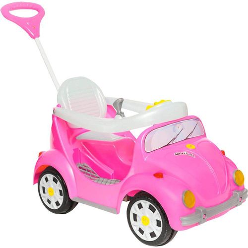 Mini Carro Infantil Calesita 1300 Fouks - 2 em 1 Pedal e Passeio - Rosa