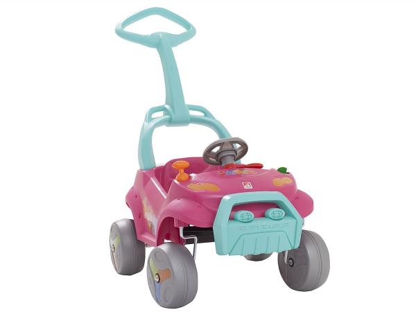 Tudo sobre 'Mini Carro Infantil Primeira Infância - Smart Passeio Andador Bandeirante'