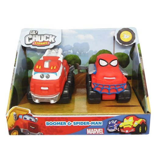 Mini Carros Chuck And Friends Boomber e Spider Man - Edimagic