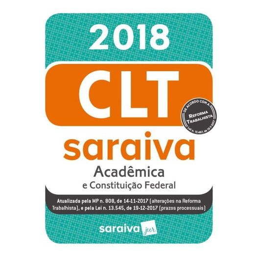 Mini Clt Academica 2018 - Saraiva - 17 Ed