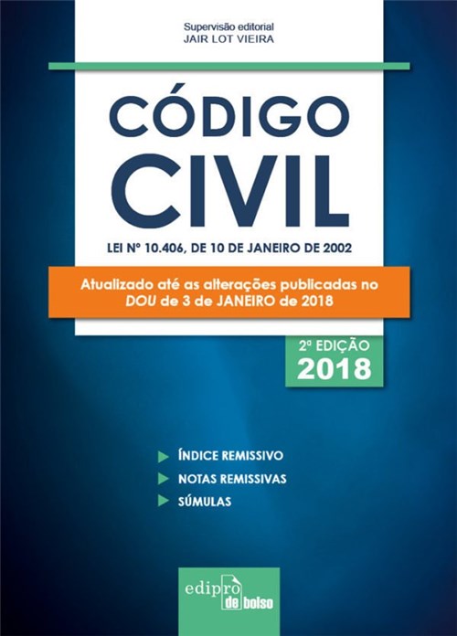 Mini Código Civil 2018 - Ed. Edipro
