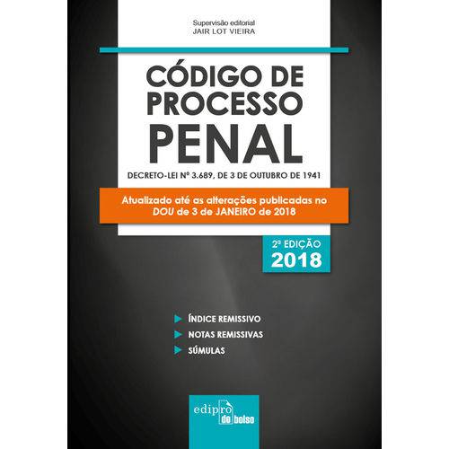 Mini Código de Processo Penal 2018