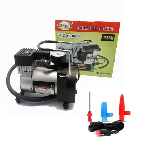 Mini Compressor Ar Automotivo Portátil 150 PSI Veicular