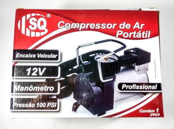 Mini Compressor de Ar Automotivo Portátil Profissional 12V - Sq