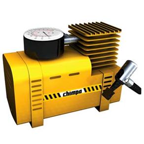 Mini Compressor de Ar Chimpa 250 PSI - Amarelo