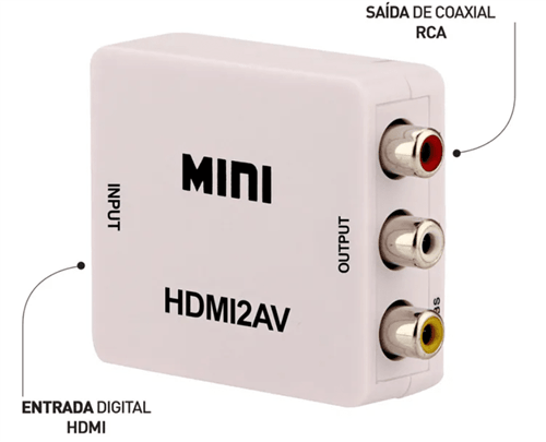 Mini Conversor Hdmi para Vídeo Composto (Rca)