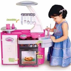 Mini Cozinha Infantil Completa Fogão Armário Panela Cotiplas