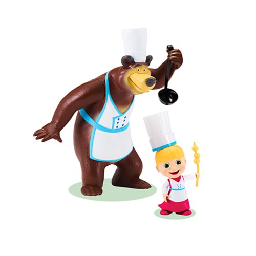 Mini Figura Masha e o Urso Cozinheiro Sunny