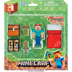 Mini Figura Minecraft Survival Pack Enderman - Multikids