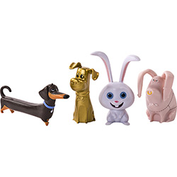 Mini Figuras a Vida Secreta dos Pets 4 Unidades e Figura Dourada - Hasbro