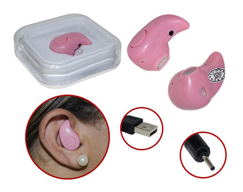 Mini Fone de Ouvido Bluetooth Atende Ligacao Rosa