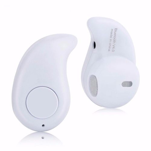 Mini Fone de Ouvido Bluetooth Universal Sem Fio Portatil Ergonomico Branco