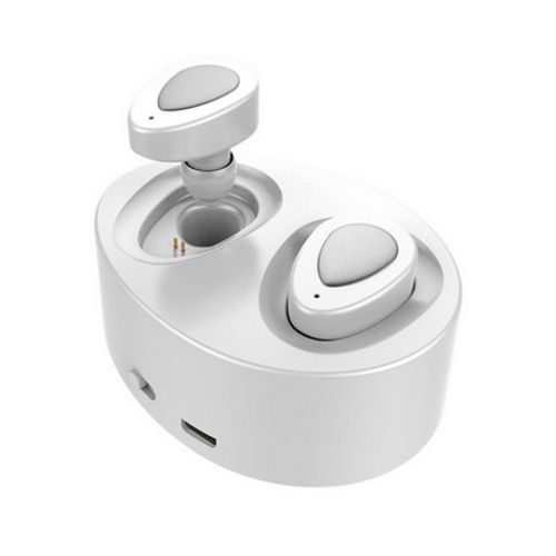 Mini Fones de Ouvidos Wireless Airpodes Bluetooth 4.1 Microfone Headset com Base Recarregável Branco