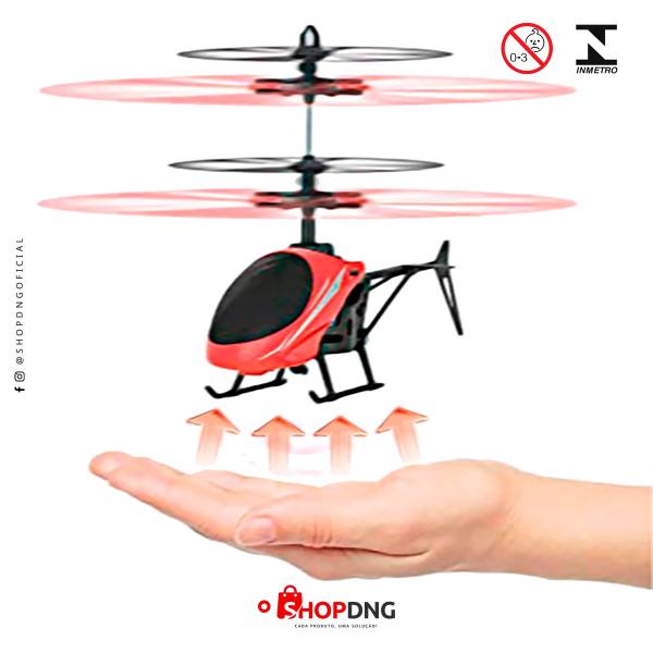 Mini Helicóptero Fire Bird - Sensor de Movimento - Polibrinq